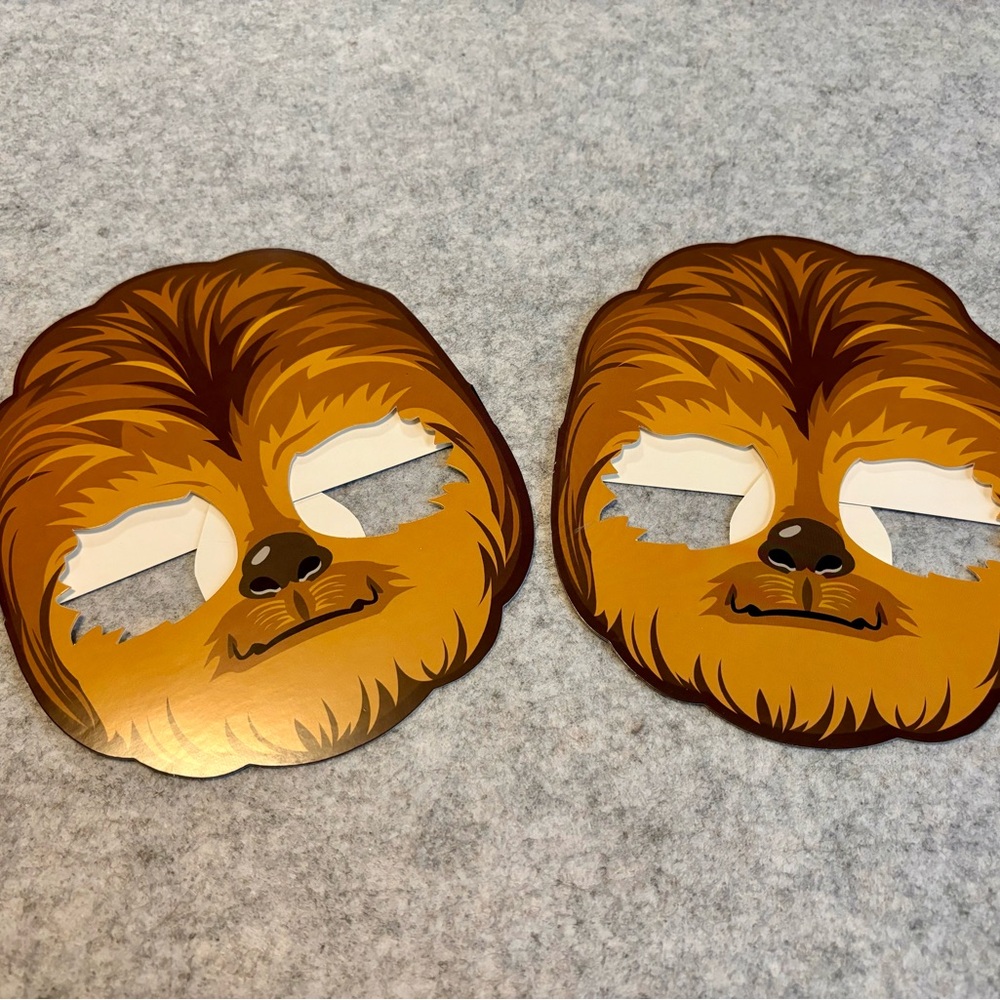 2 Chewbacca Face Masks from McDonald’s The Rise of Skywalker - vintage 2019